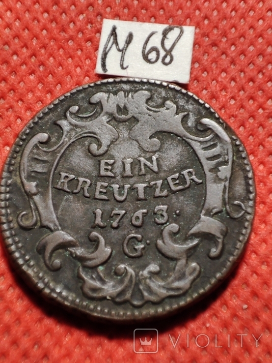 Австрия. 1 крейцер. Мария Терезия .1763 Graz. бронза., фото №7
