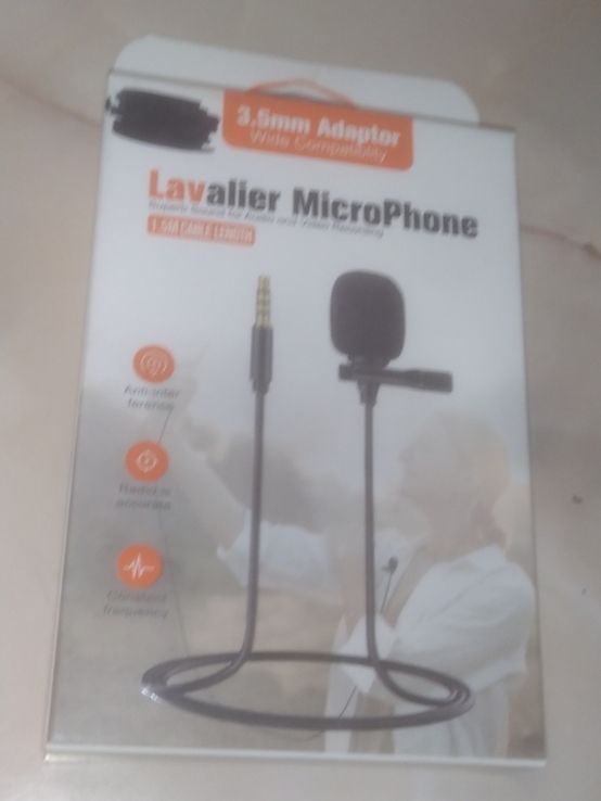 Микрофон новый Lavalier MicroPhone Петличка для андроид, фото №3