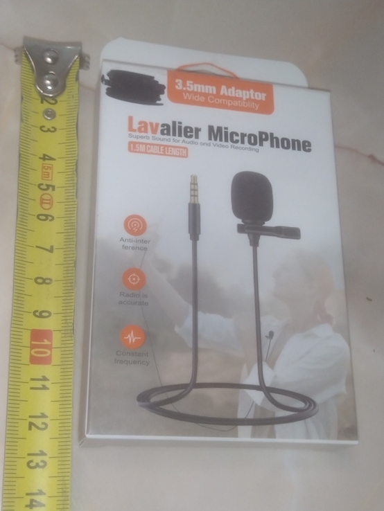 Микрофон новый Lavalier MicroPhone Петличка для андроид, фото №4
