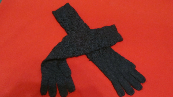 Длинные,вязанные перчатки, фото №7