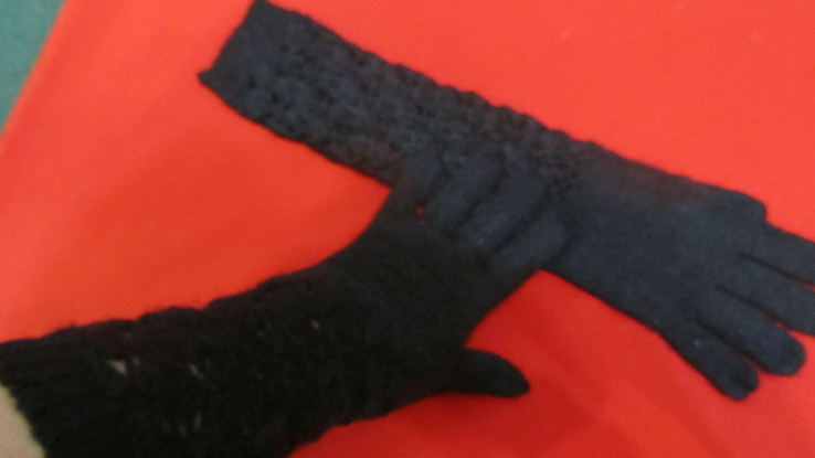 Длинные,вязанные перчатки, фото №2