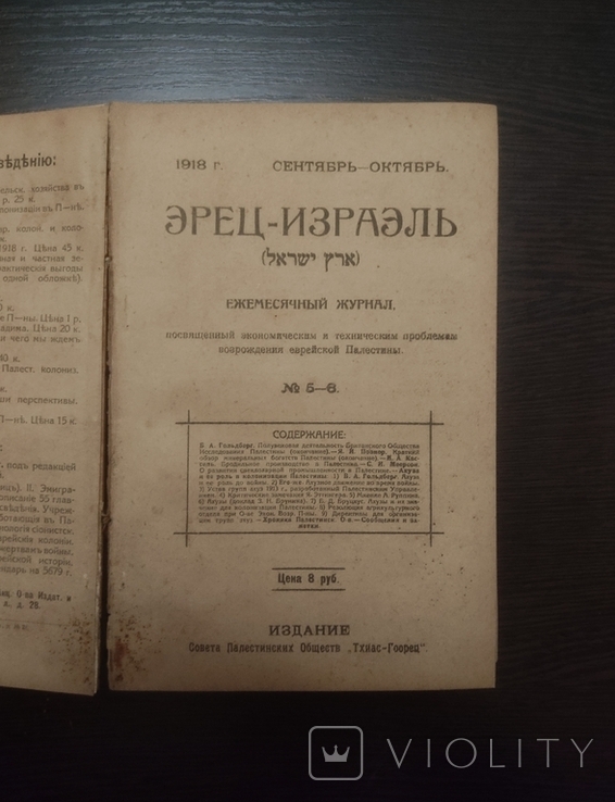 Журнал "Эрец-Израэль" (1918-19). Комплект. Відродження єврейської Палестини. Рідкість, фото №5