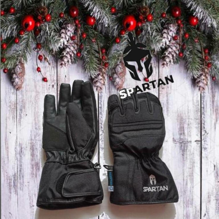 Oxford Spartan Мотоперчатки мужские утепленные влагостойкие кожа замш черные М, фото №2
