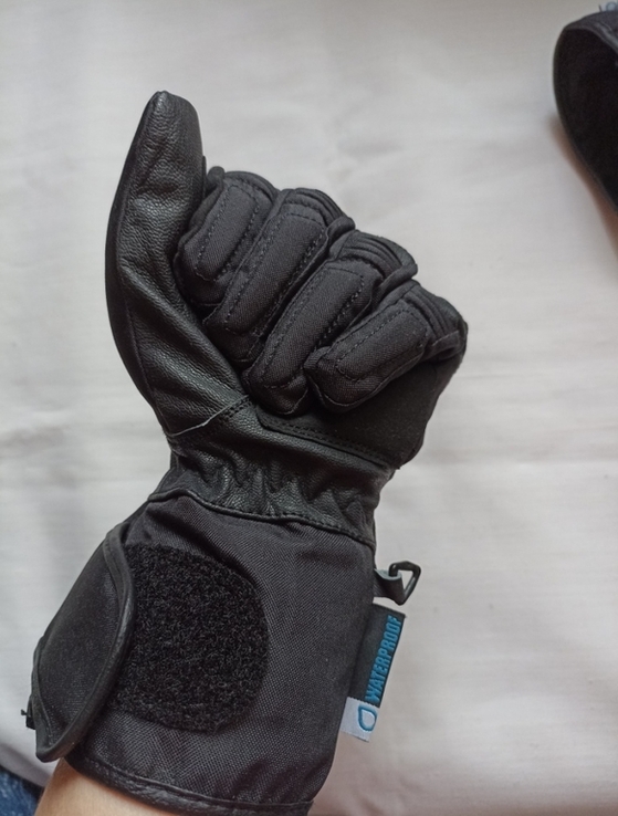 Oxford Spartan Мотоперчатки мужские утепленные влагостойкие кожа замш черные М, фото №12