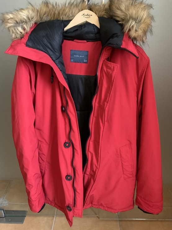Зимняя мужская куртка с капюшоном Zara, фото №4