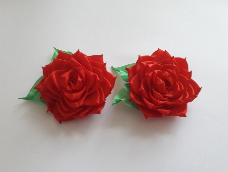 Резиночки для волос к красными розами, фото №2