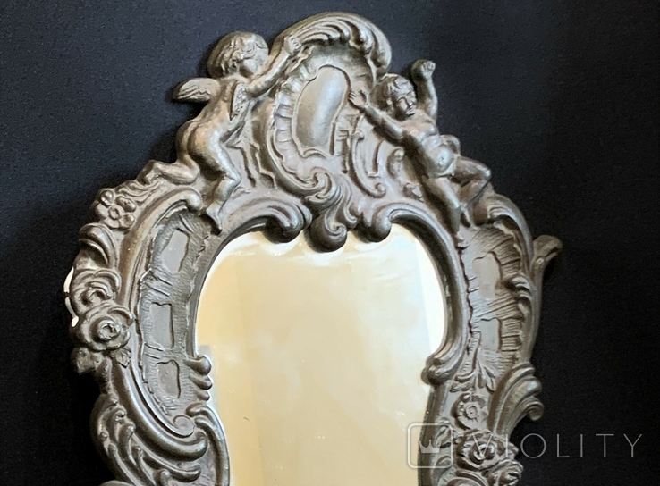 Вінтажне настінне дзеркало Ангели Путті бароко Європа, фото №3