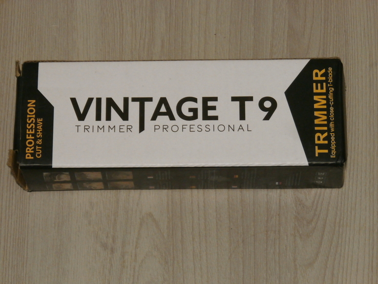 Тример Vintage T9 Professional для стрижки волосся,окантовки Акумуляторний 18650,4 насадки, фото №4