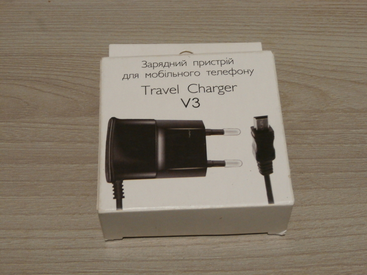 Зарядний пристрій для мобільного телефону Travel Charge V3 mini USB 0.7A, фото №2
