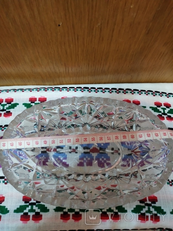 Crystal rook vase kanfetnitsa salad bowl, photo number 2