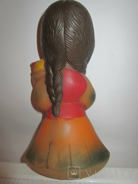 Гумова грузинська лялька з фруктами 20см лялька СРСР, фото №3