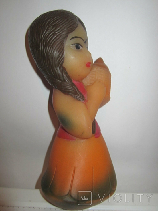 Гумова грузинська лялька з фруктами 20см лялька СРСР, фото №5