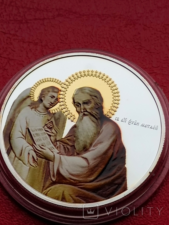  2 долари,Ніуе 2011 Евангеліст - Святий Матвій+, фото №2