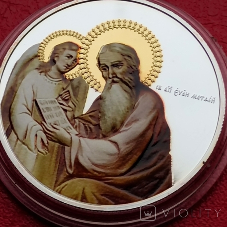  2 долари,Ніуе 2011 Евангеліст - Святий Матвій+, фото №3