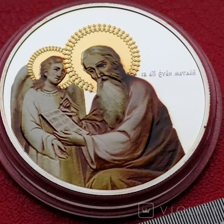 2 долари,Ніуе 2011 Евангеліст - Святий Матвій+, фото №4
