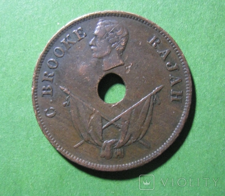 Саравак ( штат Малайзії ) 1 цент 1892, фото №2