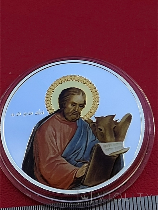 2 долари,Ніуе 2011 Евангеліст - Святий Лука, фото №3