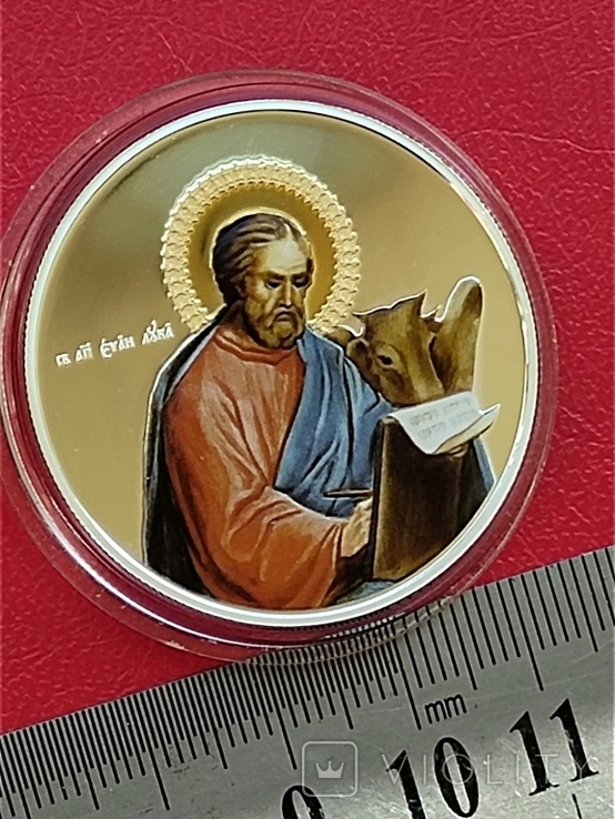 2 долари,Ніуе 2011 Евангеліст - Святий Лука, фото №4