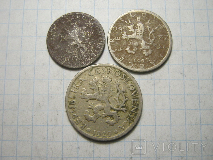 Монети Чехословакії 3 шт., фото №3