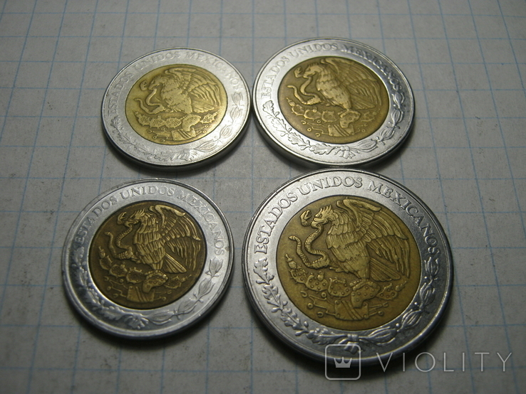 Монети Мексики 4 шт., фото №5
