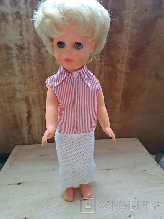 Кукла ГДР 45 см блондинка, фото №3