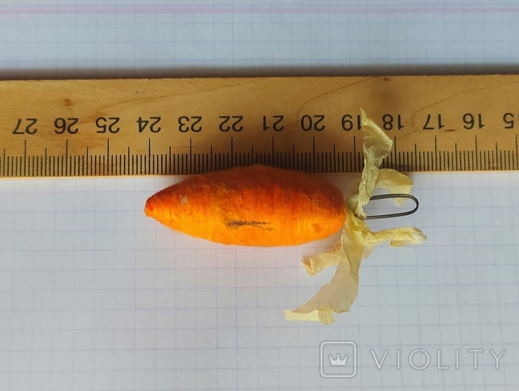 Новорічна морквяна іграшка, ручної роботи, фото №3