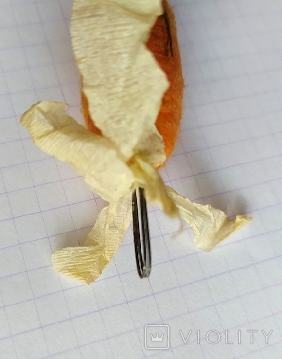Новорічна морквяна іграшка, ручної роботи, фото №5