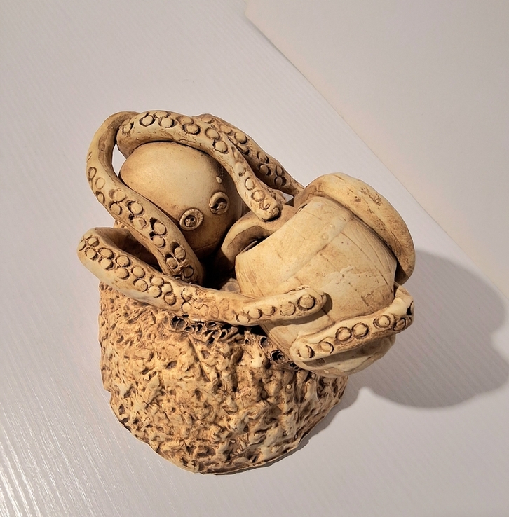 Осьминог, керамический декор, фото №5