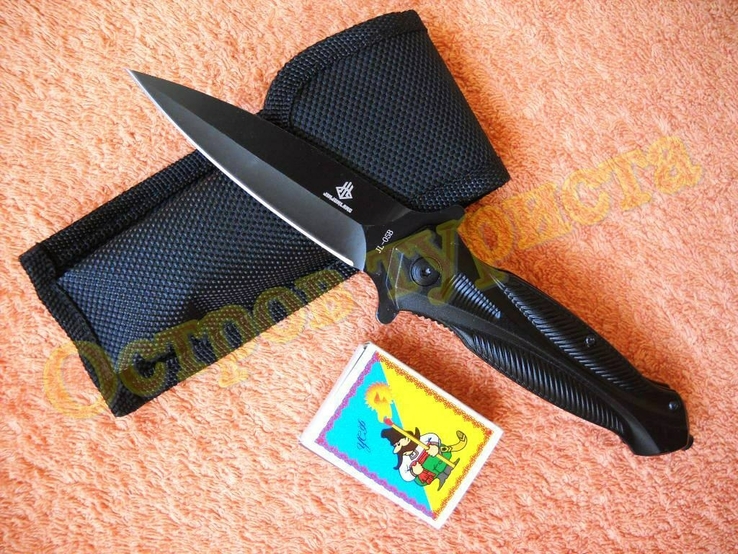 Нож выкидной Black Pike бита клипса с чехлом, фото №3