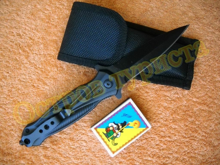 Нож выкидной Black Pike бита клипса с чехлом, photo number 4