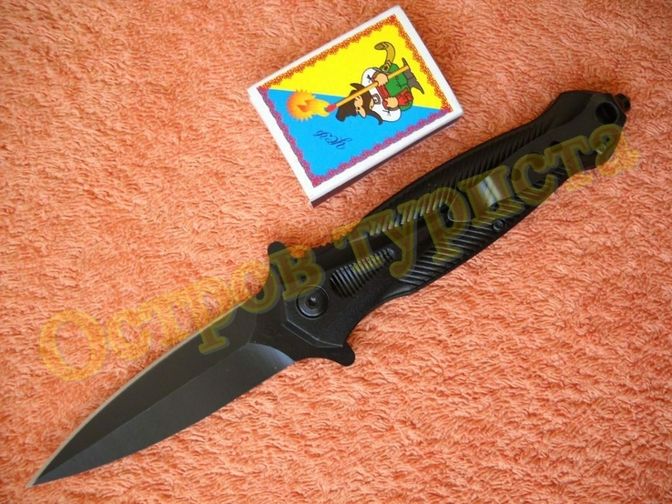 Нож выкидной Black Pike бита клипса с чехлом, фото №6