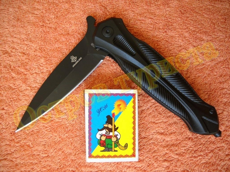 Нож выкидной Black Pike бита клипса с чехлом, фото №7