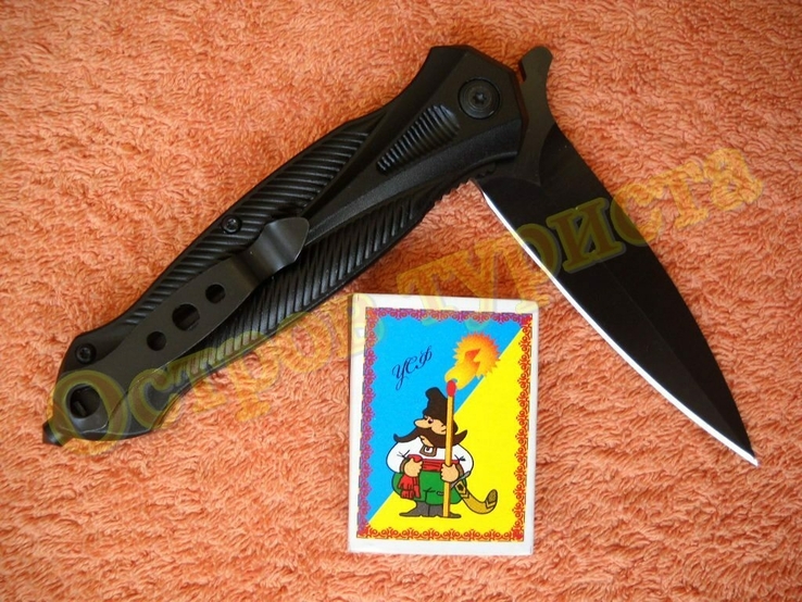 Нож выкидной Black Pike бита клипса с чехлом, фото №8