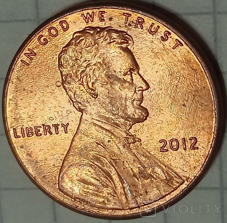 США 1 цент 2012, фото №2