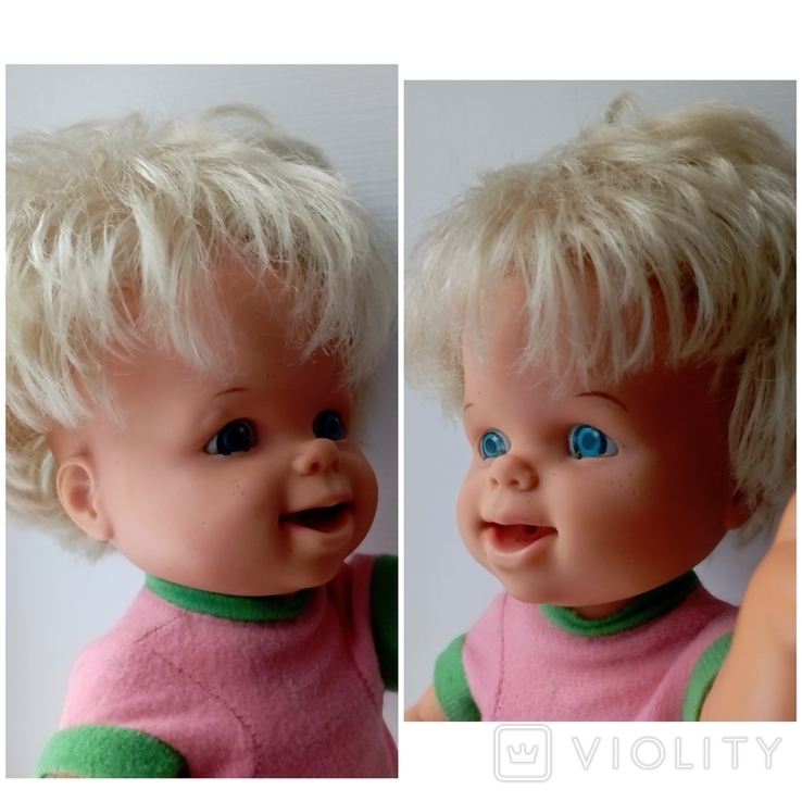 Вінтажна лялька кукла рухома міміка плаче, фото №7