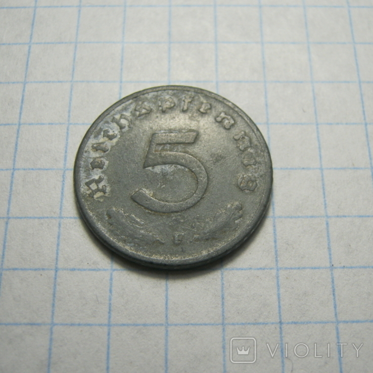 5 пфеннігів 1940 F., фото №3