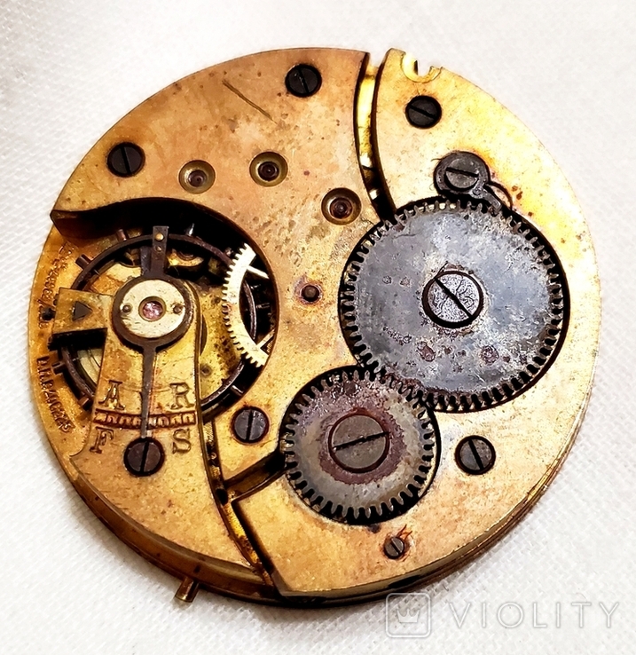 Механізм жовтого кишенькового годинника, фото №2
