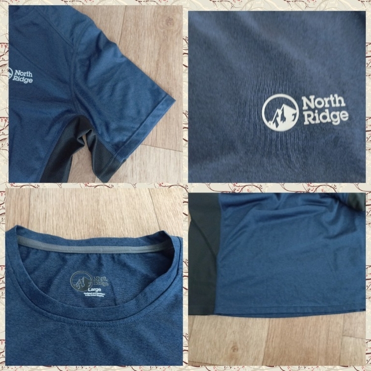 North Ridge Спортивная треккинговая футболка мужская под джинс + сетка L, фото №10
