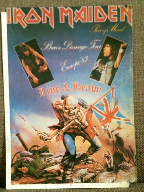 Кумири 80 - 90х Iron Maiden мини-постери 5 шт., фото №9