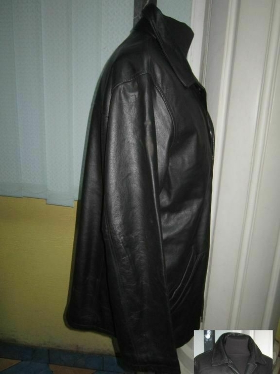 Велика класична шкіряна чоловіча куртка. Smooth Collection. Німеччина. 62р. Лот 701, numer zdjęcia 6