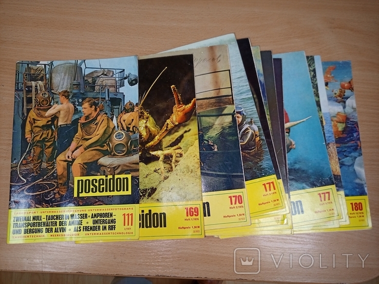 Журнал о дайвинге Посейдон на немец. Poseidon №№ 111, 169-180, фото №3