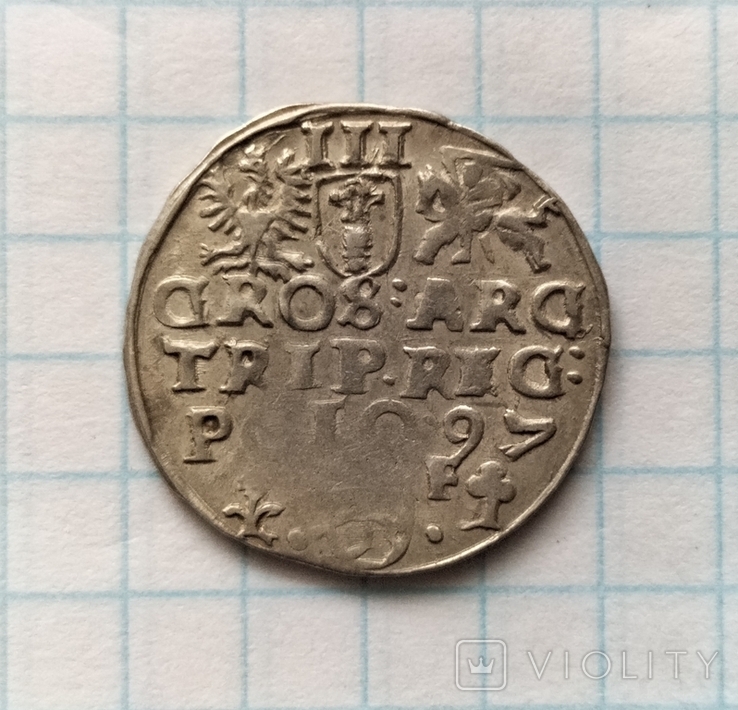 3 гроша 1597 року. Всхова., фото №2