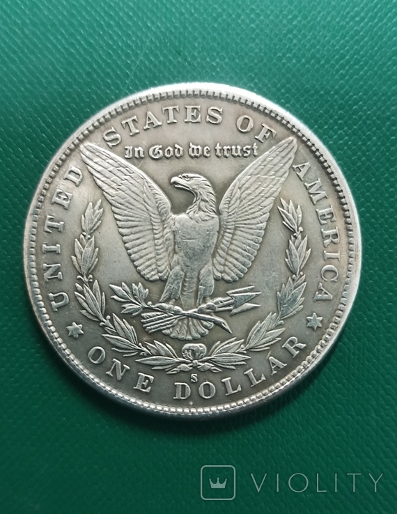  Срібний долар США 1880 р. копія, фото №2