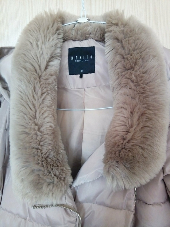 Жіноче пальто зимове, пуховик, довга куртка, приталене пальто. MOHITO, фото №8