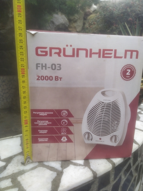 Тепловентилятор электрический Grunhelm Новый в родной упаковке, photo number 7