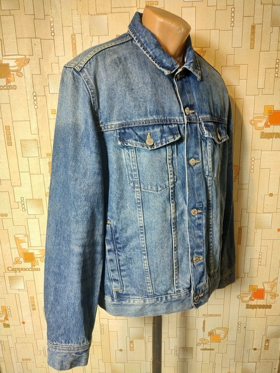 Куртка джинсова чоловіча H &amp; M коттон p-p L, фото №3