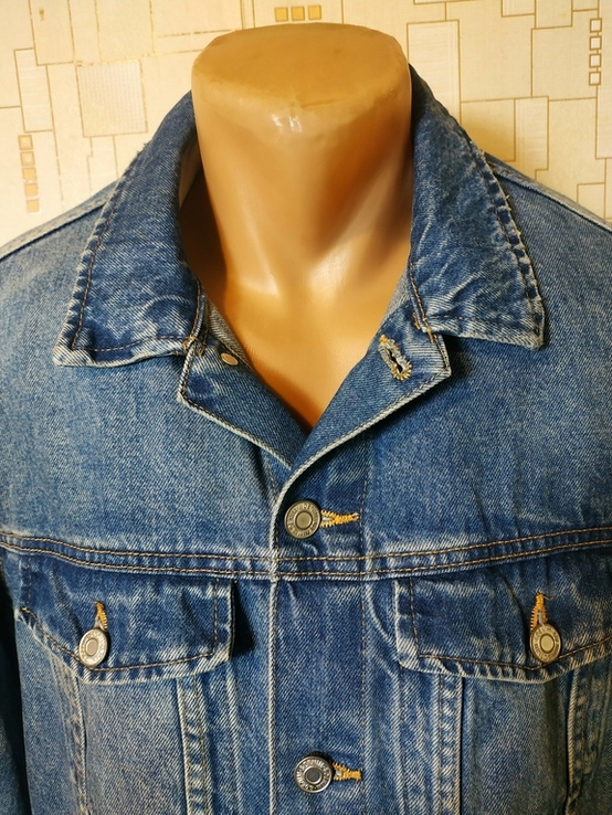 Куртка джинсова чоловіча H &amp; M коттон p-p L, фото №5