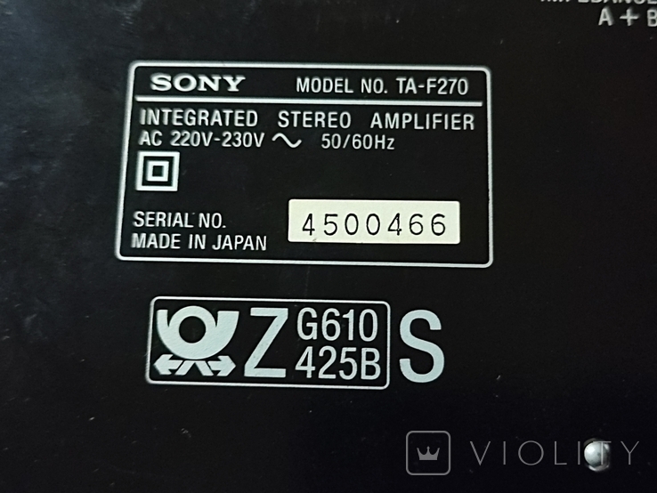 Усилитель мощности Sony TA - F 270, фото №8