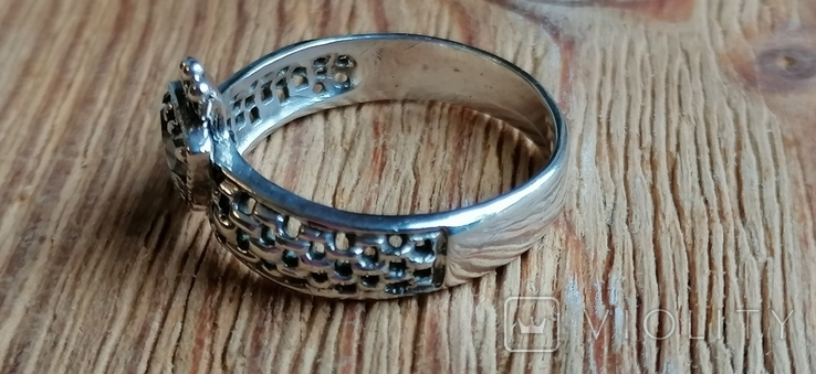 Кольцо интересное серебро 20 р без клейма, фото №3