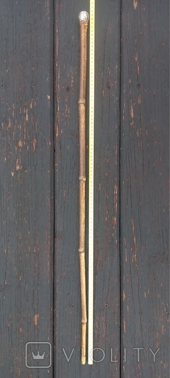 Очерет довжиною 93 см, шишечок - куля, срібло, бамбук, ймовірно Західна Європа, фото №2
